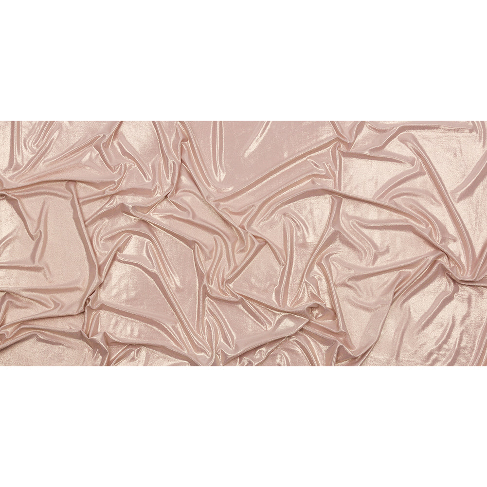 Polyester Interlock Knit with Gold Foiling - Pale Pink - Oriana Collection - Full