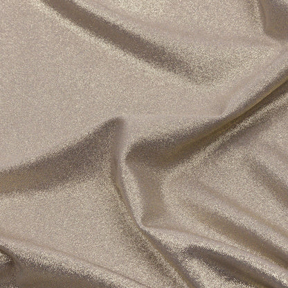 Polyester Interlock Knit with Gold Foiling - Gray - Oriana Collection