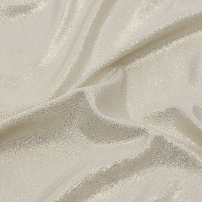 Polyester Interlock Knit with Gold Foiling - Pale Gray - Oriana Collection