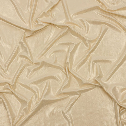 Polyester Interlock Knit with Gold Foiling - Sand - Oriana Collection