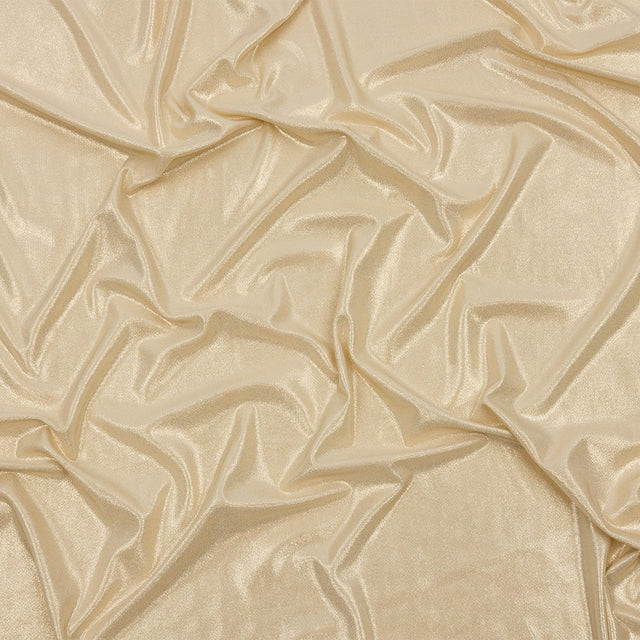 Polyester Interlock Knit with Gold Foiling - Sand - Oriana Collection