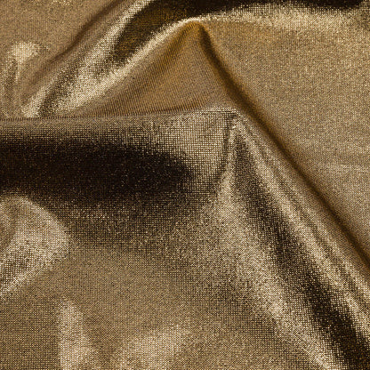 Polyester Interlock Knit with Gold Foiling - Black - Oriana Collection