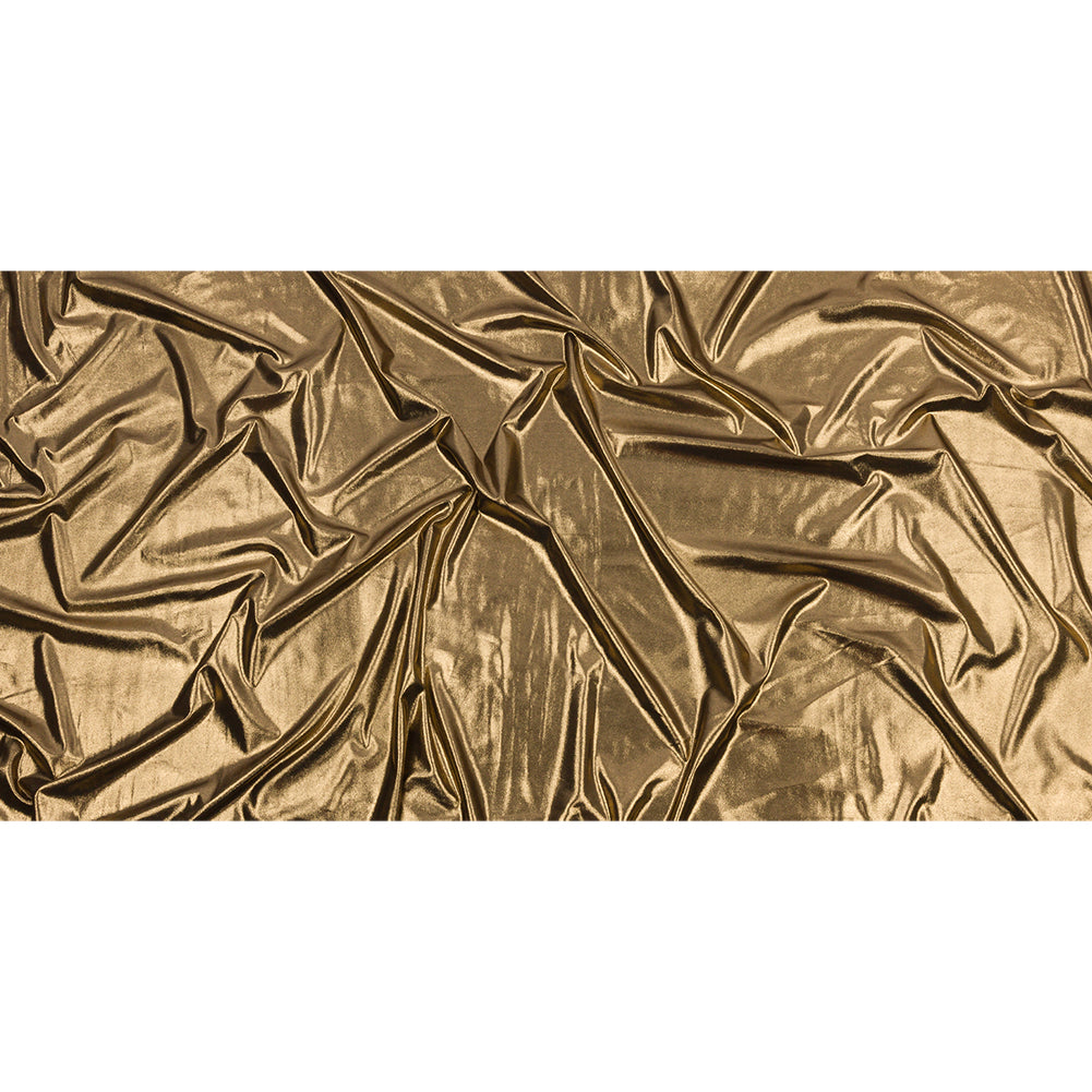 Polyester Interlock Knit with Gold Foiling - Black - Oriana Collection - Full