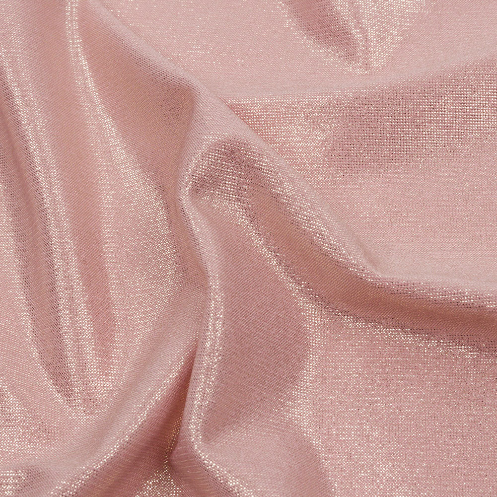 Foiled ITY Interlock Knit - Pink and Gold - Gaby Collection - Detail