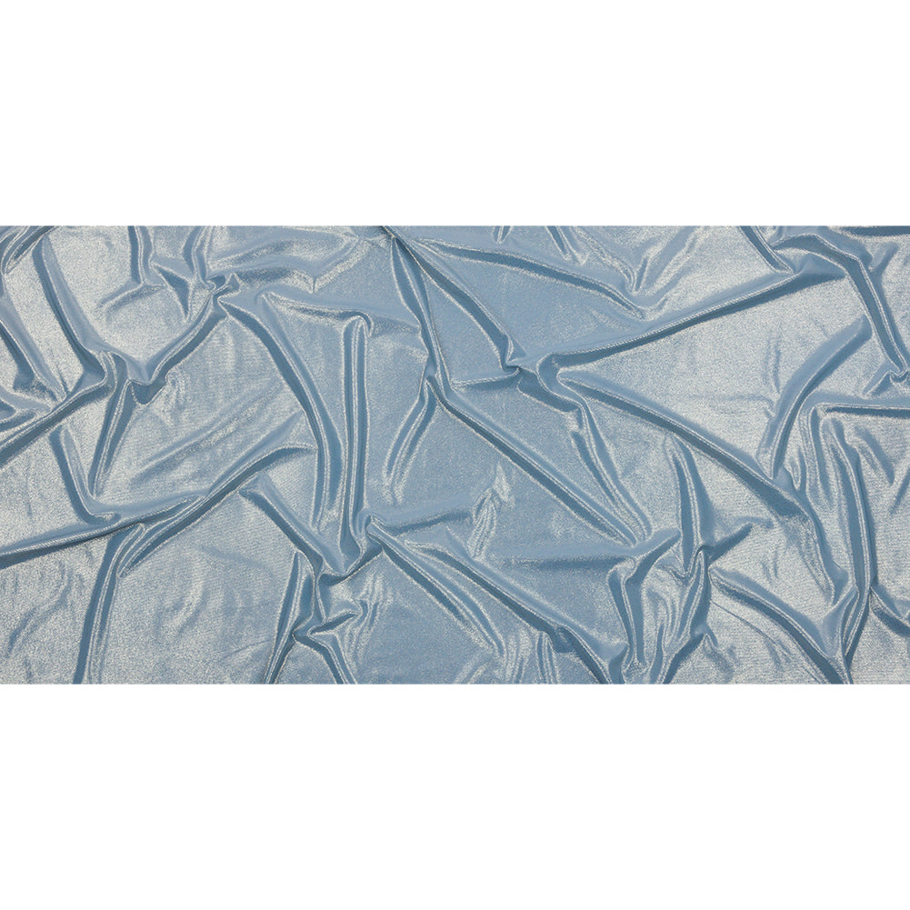 Foiled ITY Interlock Knit - Sky and Silver - Gaby Collection - Full
