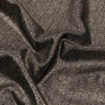 Foiled ITY Interlock Knit - Black and Gold - Gaby Collection
