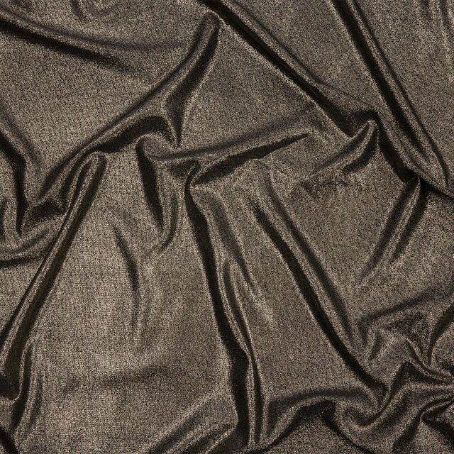 Foiled ITY Interlock Knit - Black and Gold - Gaby Collection