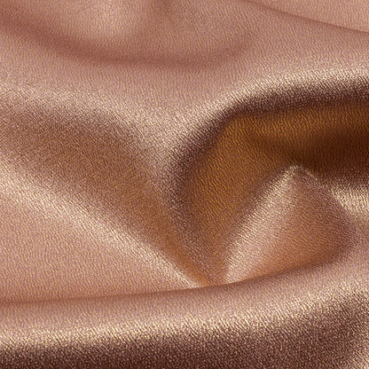 Stretch Polyester Crepe with Gold Foiling - Tan - Devyn Collection