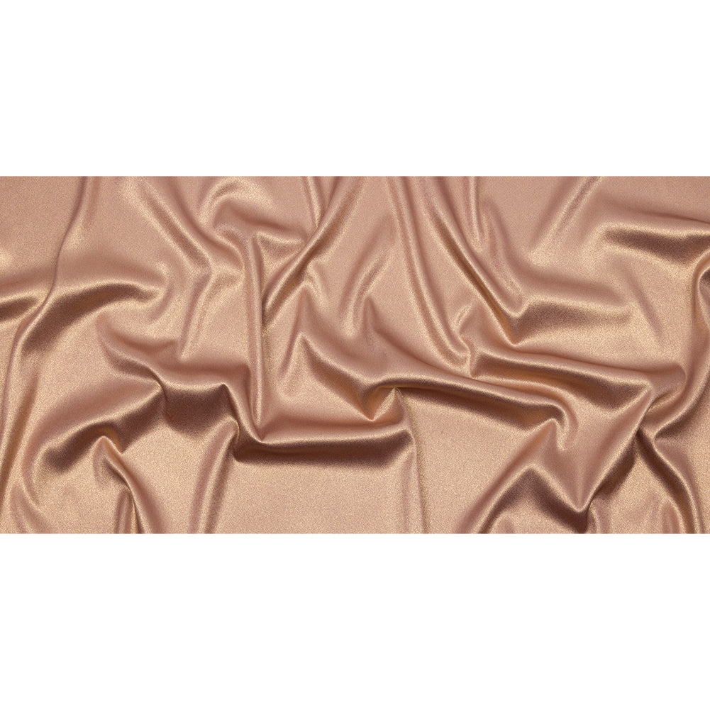 Stretch Polyester Crepe with Gold Foiling - Tan - Devyn Collection - Full