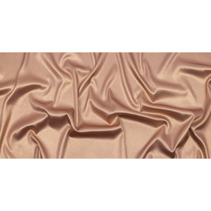 Stretch Polyester Crepe with Gold Foiling - Tan - Devyn Collection