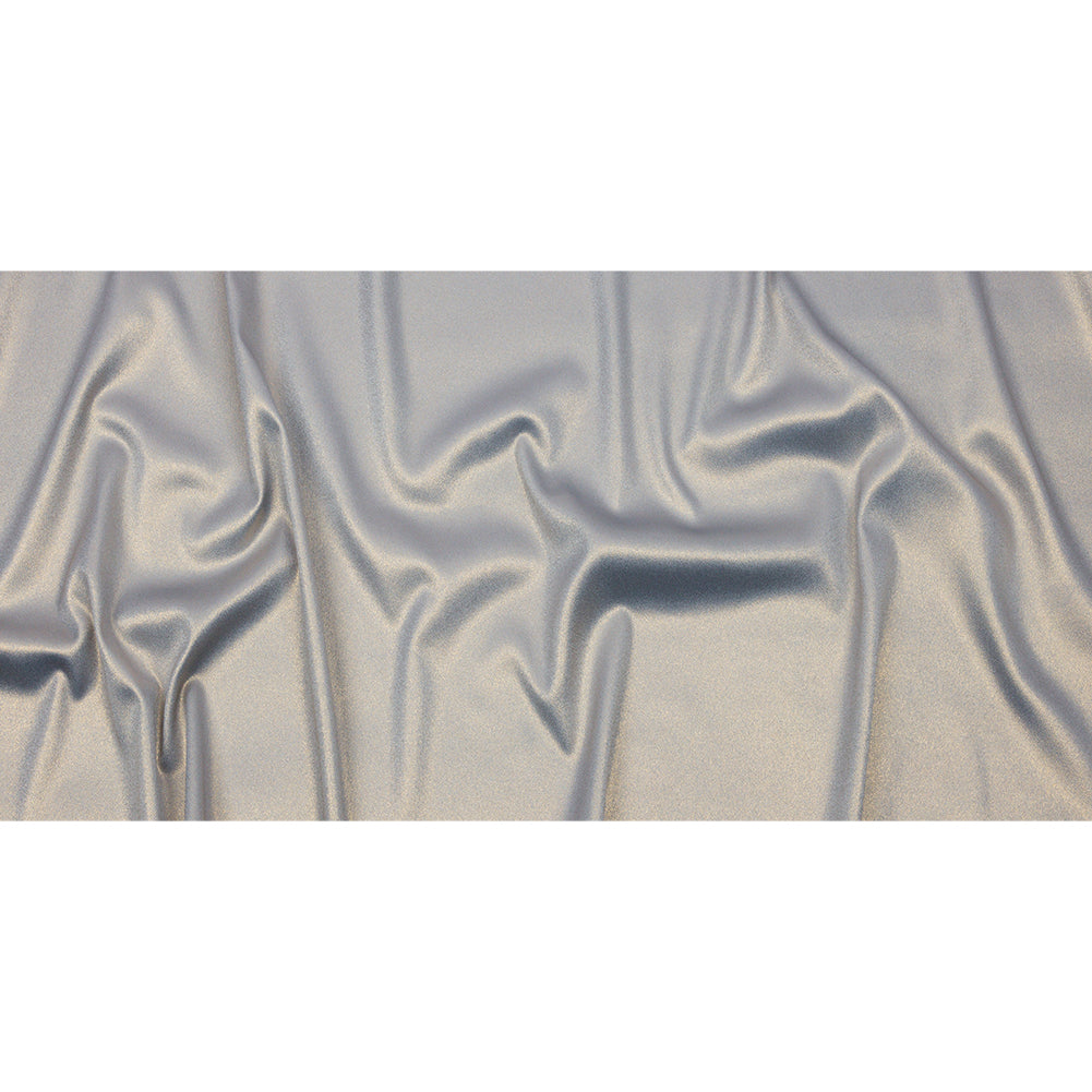 Stretch Polyester Crepe with Gold Foiling - Baby Blue - Devyn Collection - Full