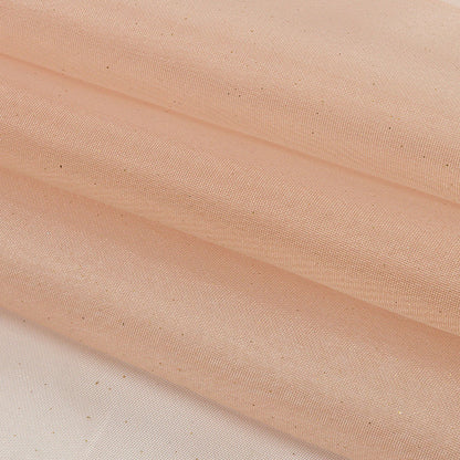 Polyester Mesh Organza with Gold Glitter - Tan - Starlight Collection