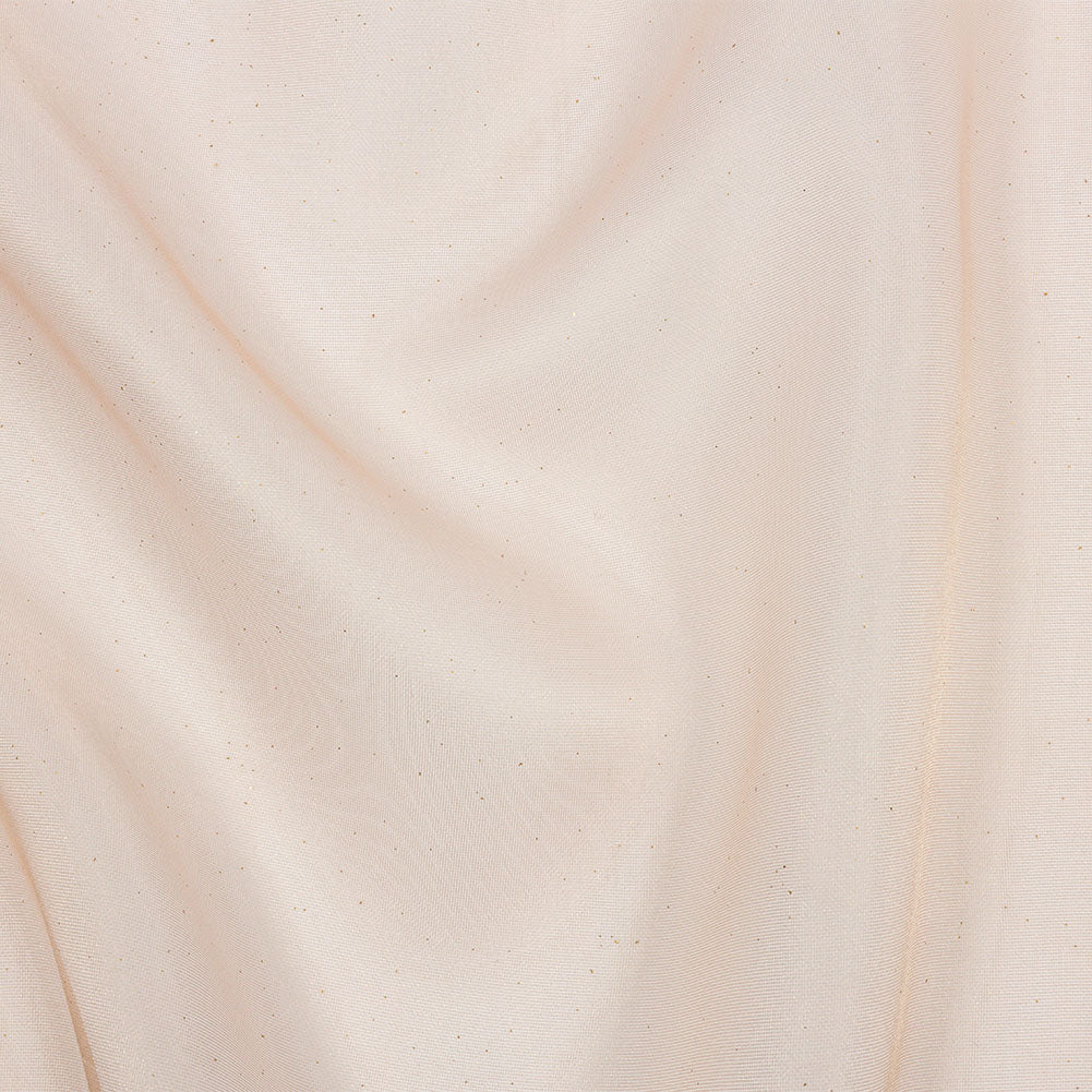Polyester Mesh Organza with Gold Glitter - Tan - Starlight Collection