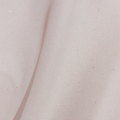 Polyester Mesh Organza with Gold Glitter - Stone - Starlight Collection