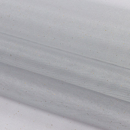 Polyester Mesh Organza with Gold Glitter - Pale Blue - Starlight Collection