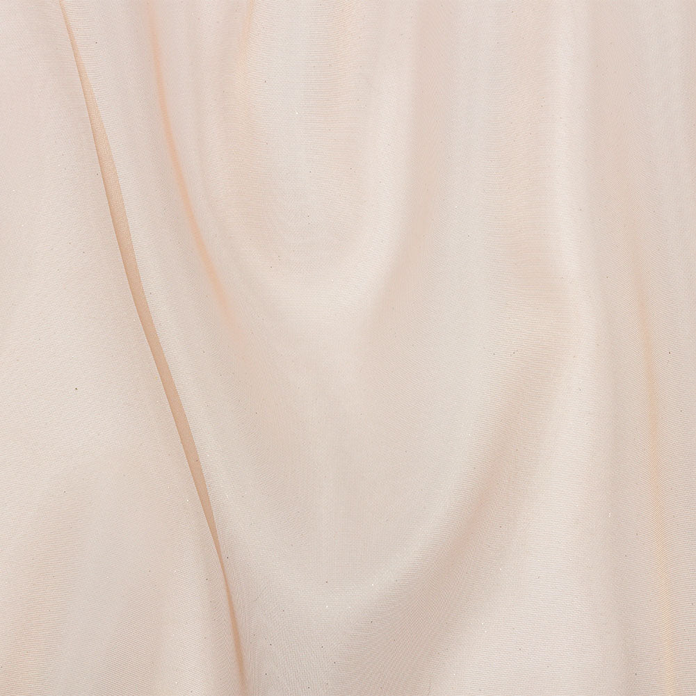 Polyester Mesh Organza with Silver Glitter - Tan - Starlight Collection
