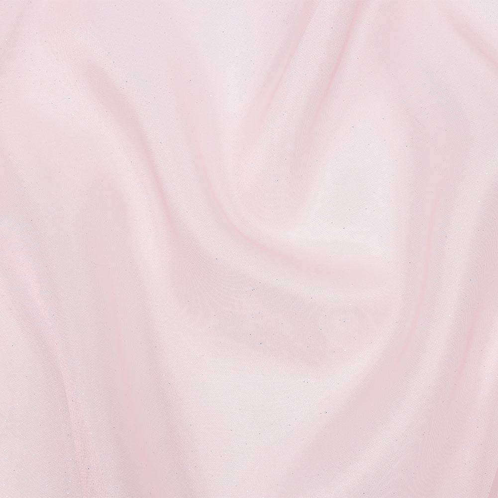 Polyester Mesh Organza with Silver Glitter - Baby Pink - Starlight Collection