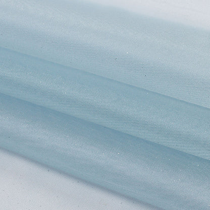 Polyester Mesh Organza with Silver Glitter - Sky Blue - Starlight Collection