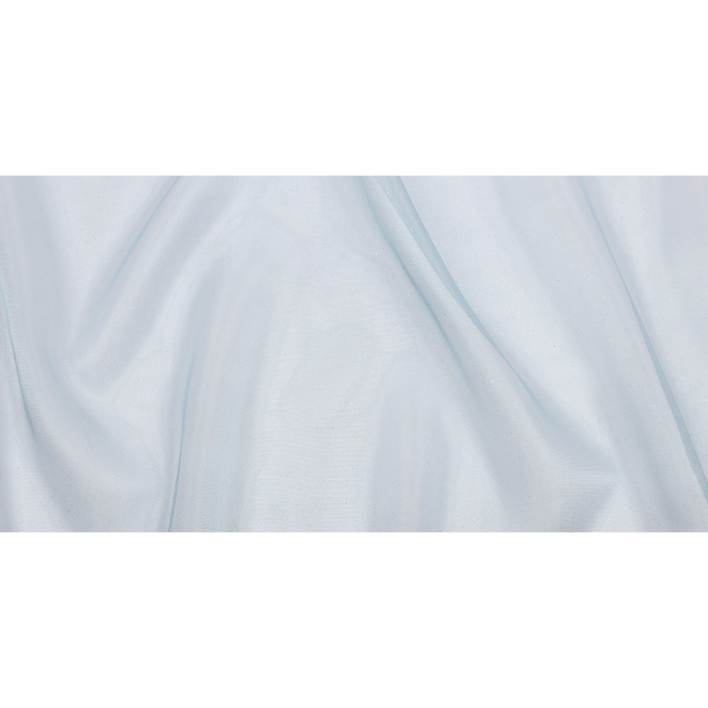 Polyester Mesh Organza with Silver Glitter - Sky Blue - Starlight Collection - Full