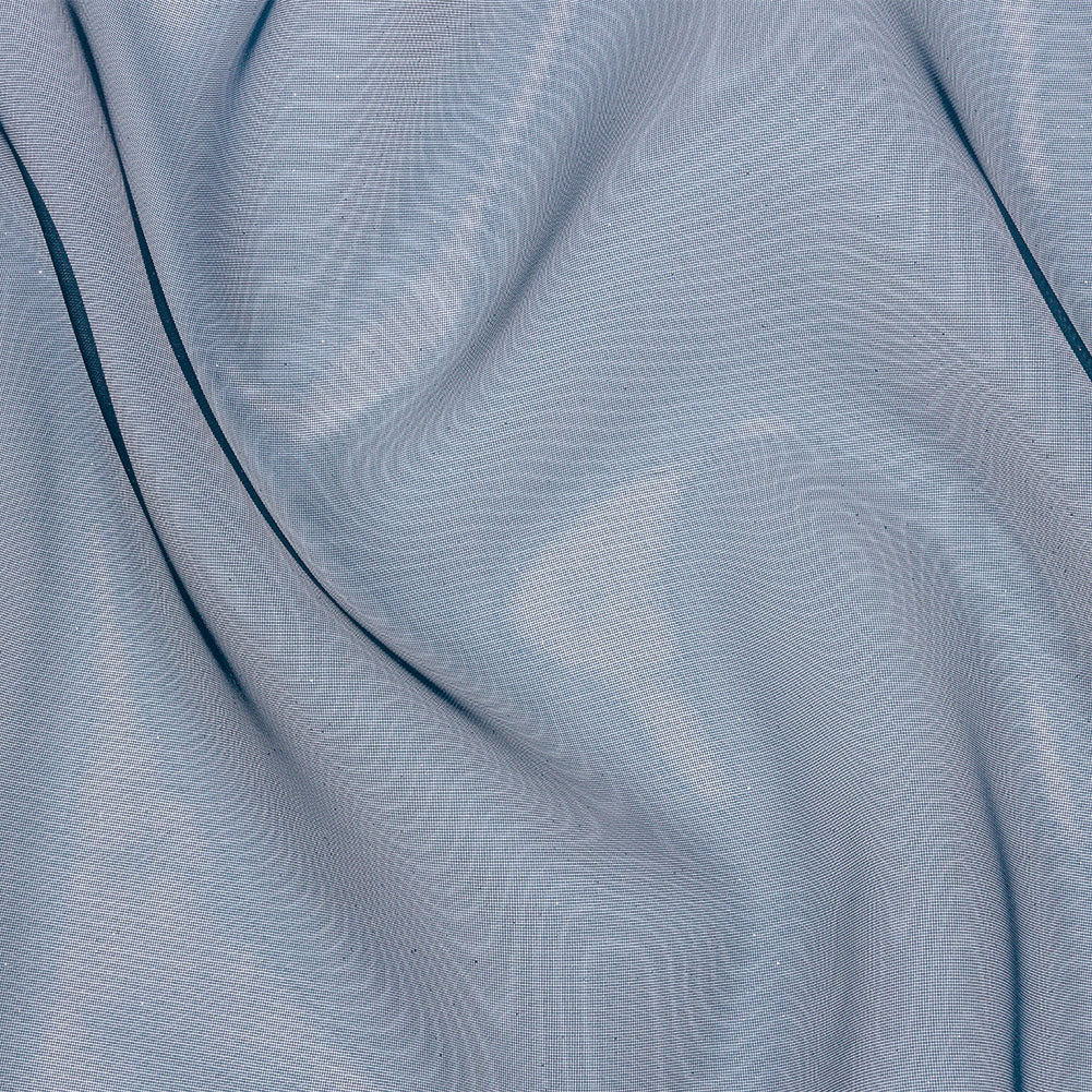 Polyester Mesh Organza with Silver Glitter - Navy - Starlight Collection