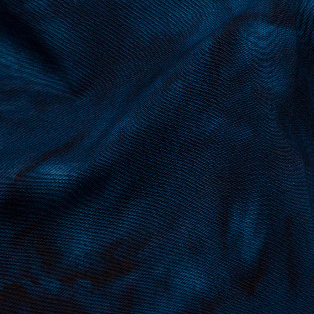 Island Batiks Foundation Basics Navy Abstract Quilting Cotton - Detail