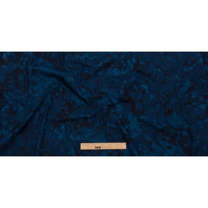 Island Batiks Foundation Basics Navy Abstract Quilting Cotton