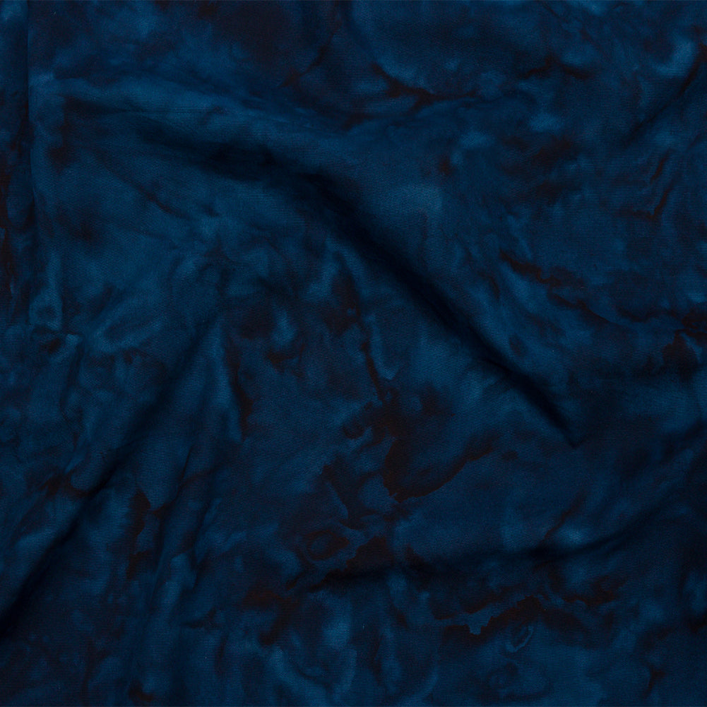 Island Batiks Foundation Basics Navy Abstract Quilting Cotton