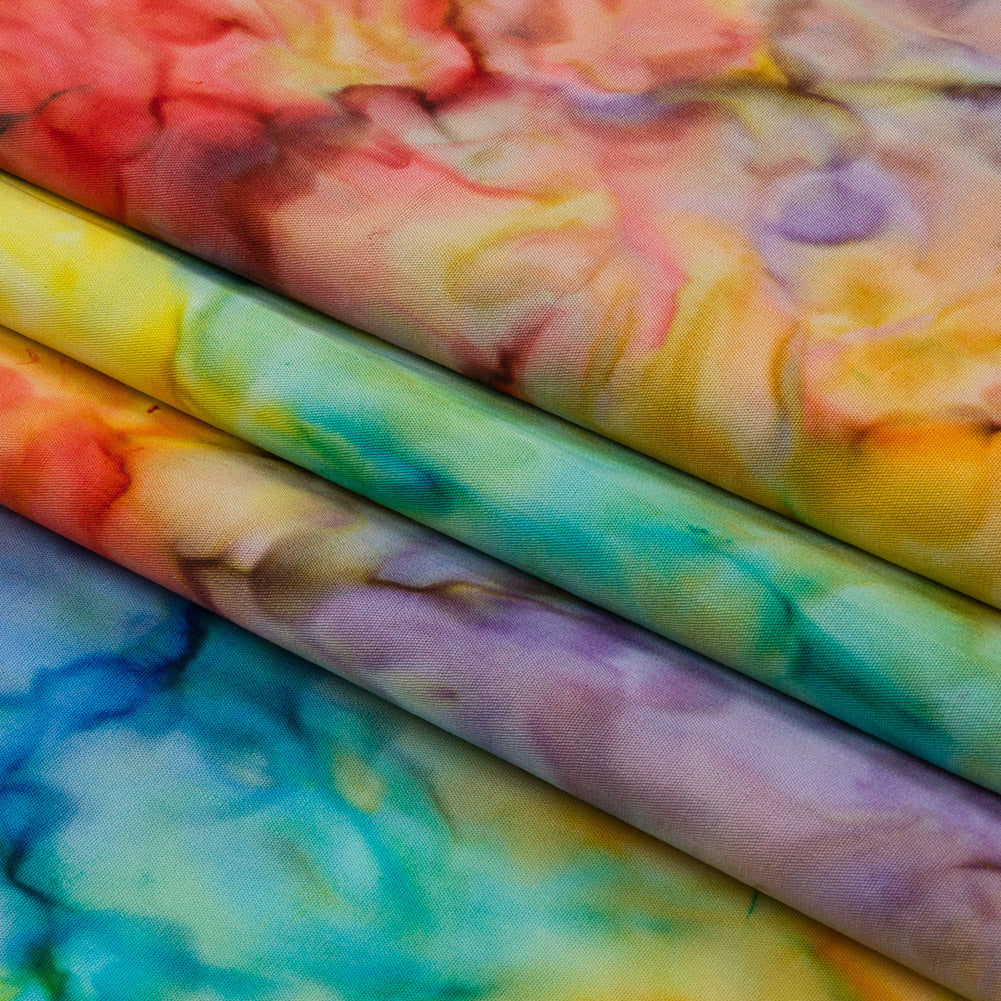 Island Batiks Foundation Basics Tourmaline Abstract Quilting Cotton - Folded