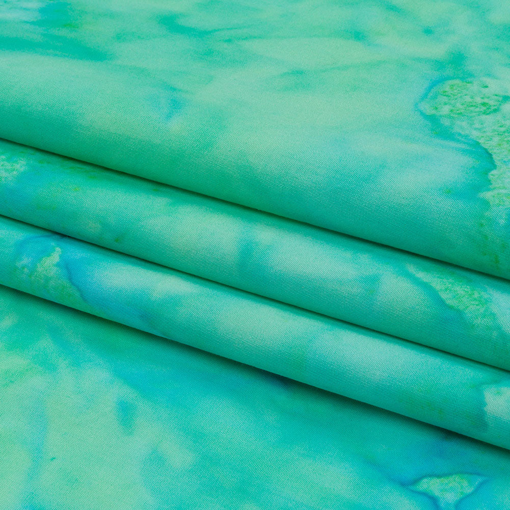 Island Batiks Foundation Basics Chameleon Abstract Quilting Cotton - Folded
