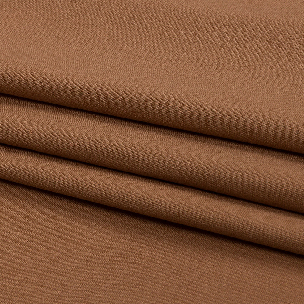 Stretch Linen Woven - Camel - Asturias Collection - Folded