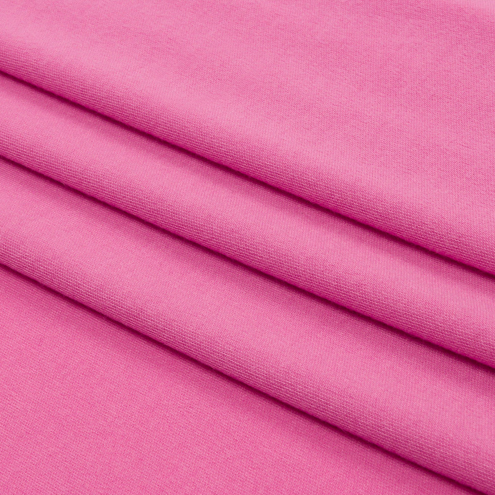 Pink Recycled Polyester Interlock Knit Folded