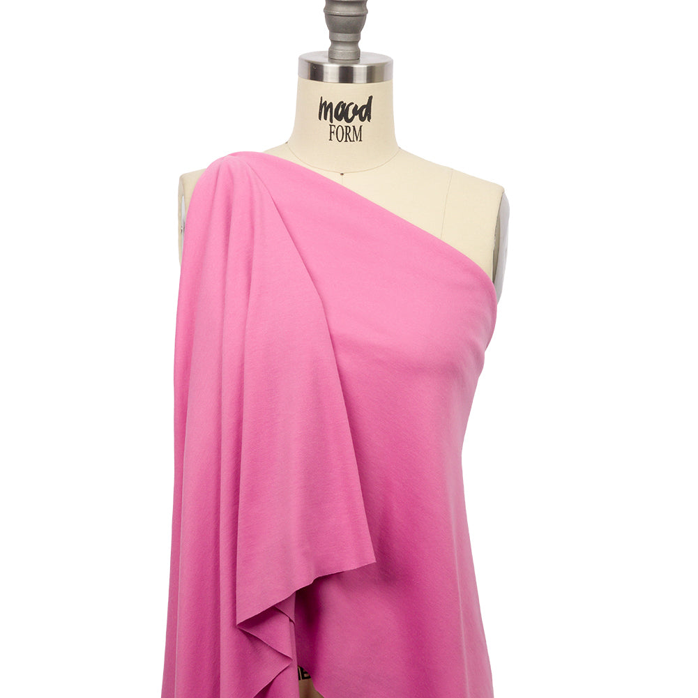 Pink Recycled Polyester Interlock Knit Drape