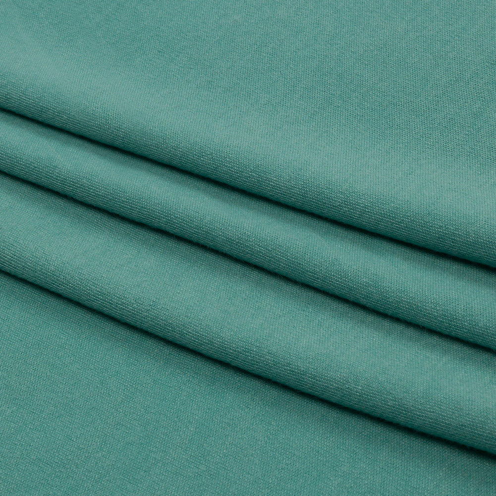 Green Recycled Polyester Interlock Knit Folded