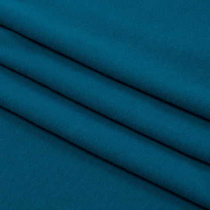 Teal Recycled Polyester Interlock Knit Folded