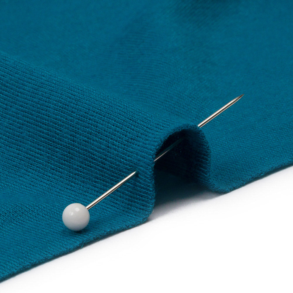 Teal Recycled Polyester Interlock Knit Detail
