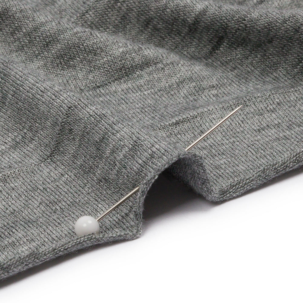 Heathered Gray Stretch Rayon Jersey Detail
