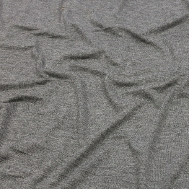 Heathered Gray Stretch Rayon Jersey