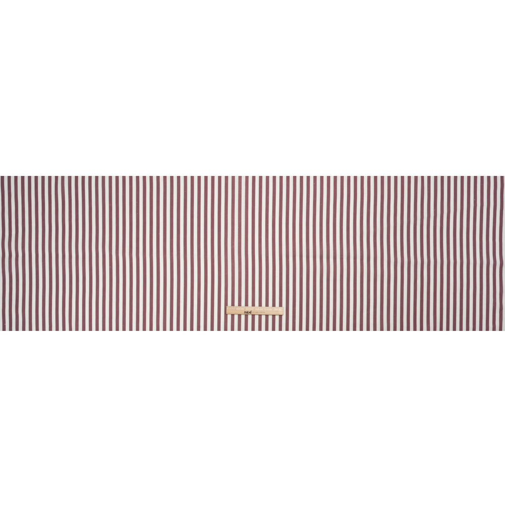Medium Weight Linen Woven - Dusty Plum Stripes - Lydia Collection - Full