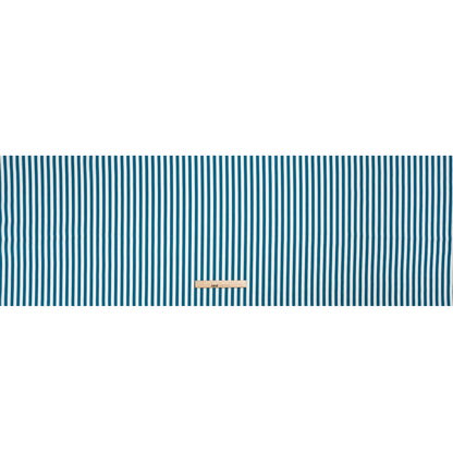 Medium Weight Linen Woven - Teal Stripes - Lydia Collection