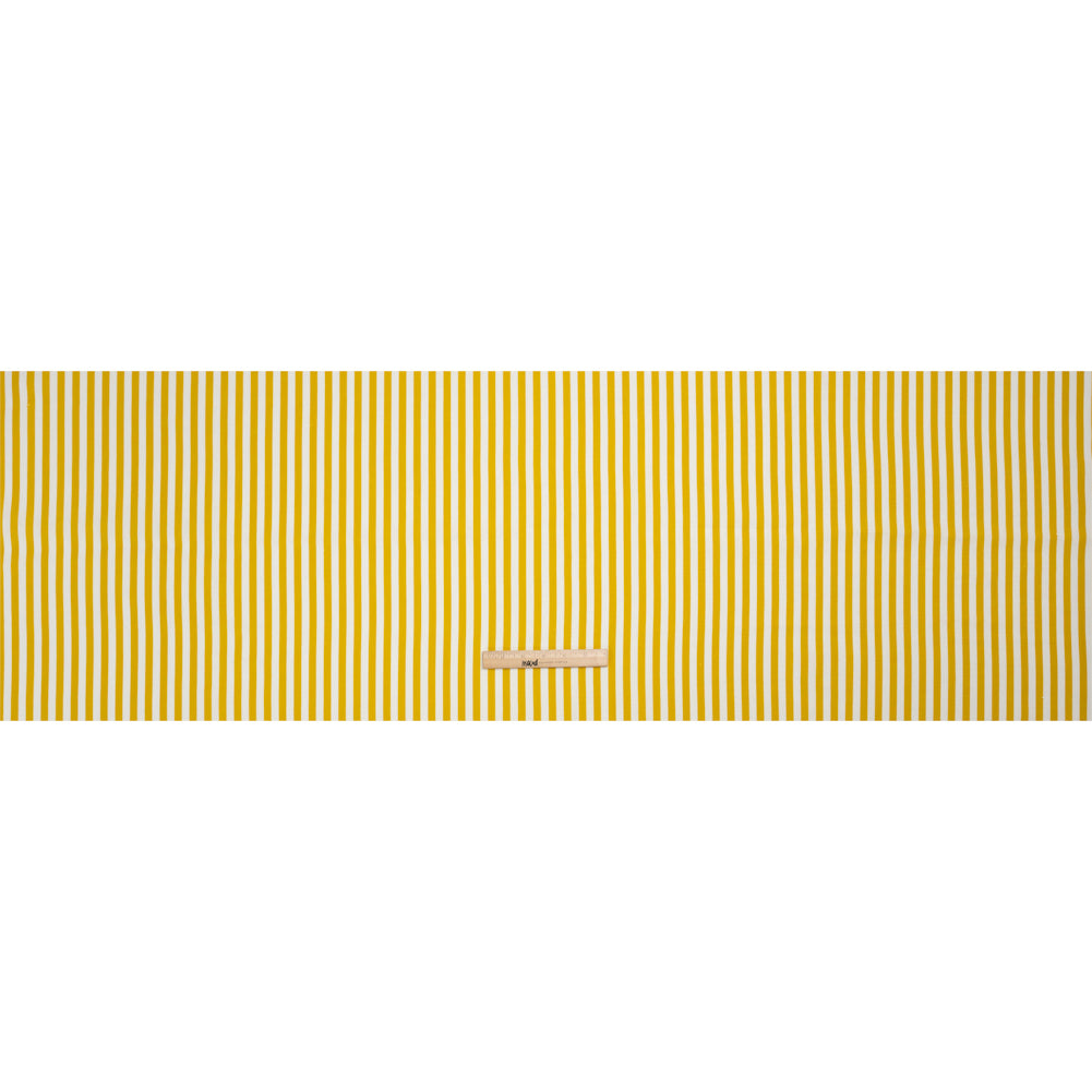 Medium Weight Linen Woven - Citrus Yellow Stripes - Lydia Collection Full