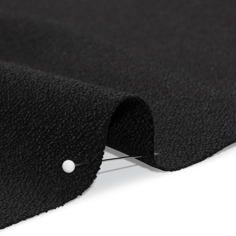 Black Heavy Wool Crepe Detail