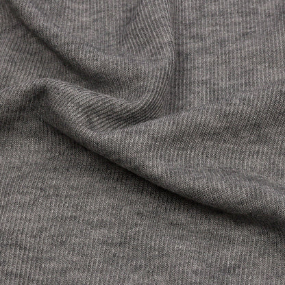 Heathered Pewter Lightweight Rayon Rib Knit Detail