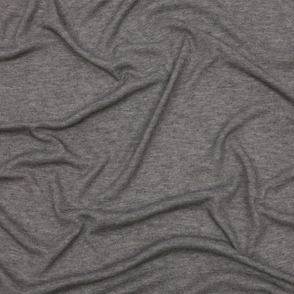 Heathered Pewter Lightweight Rayon Rib Knit