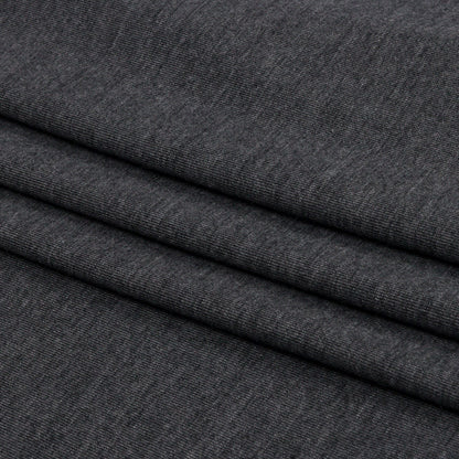 Dark Gray Heathered Polyester Jersey Folded