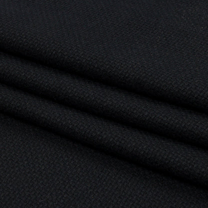 Black Wool Basketwoven Folded