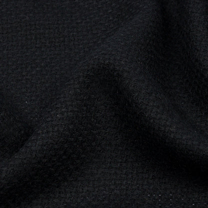 Black Wool Basketwoven Detail