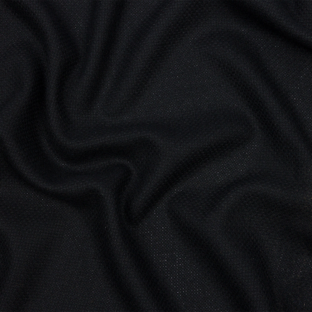 Black Wool Basketwoven