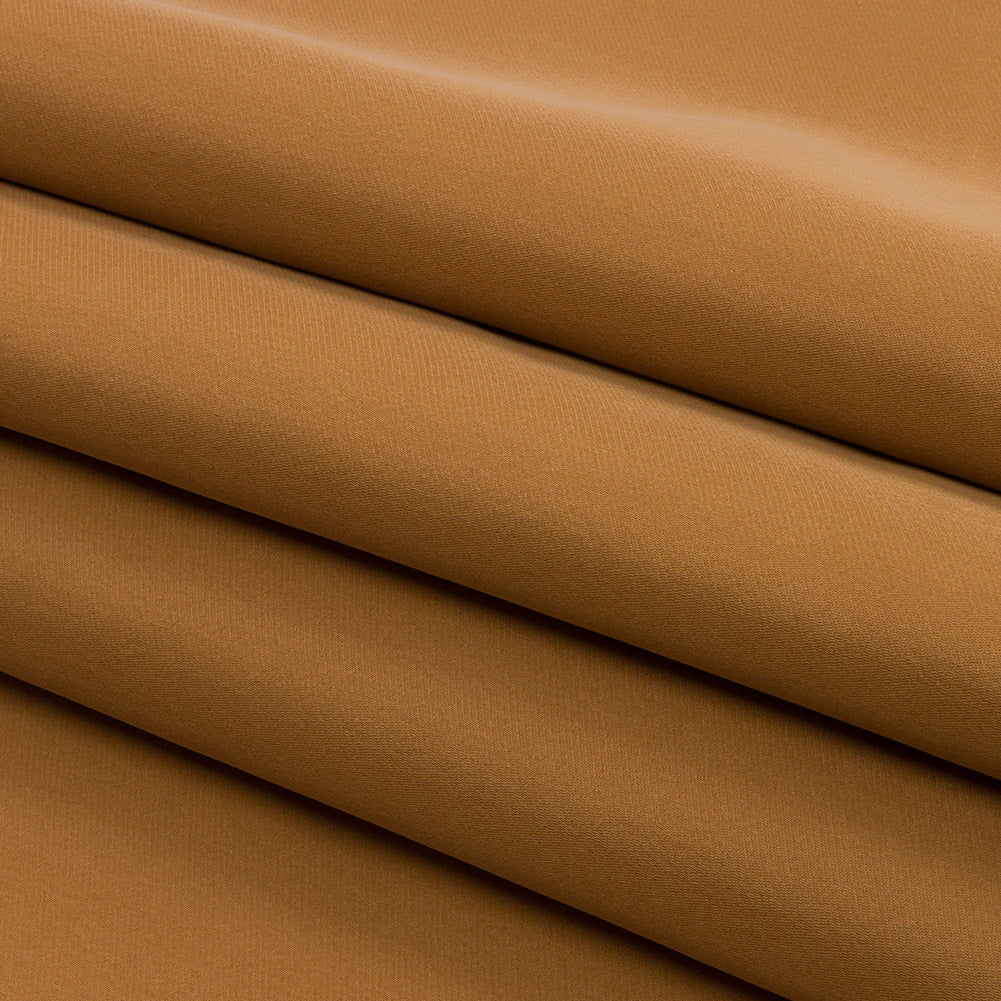 Golden Ochre Satin-Faced Polyester Twill Folded