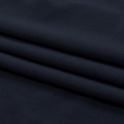 Muted Navy Stretch Polyester Crepe de Chine Folded