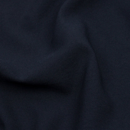 Muted Navy Stretch Polyester Crepe de Chine Detail